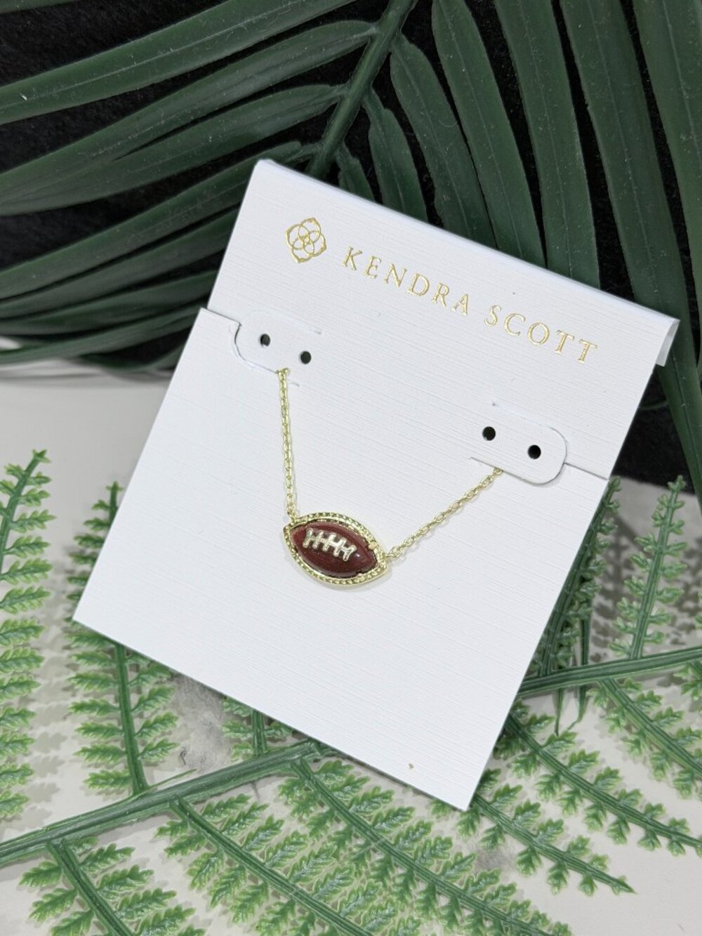Kendra Scott Gold‑Toned Football Pendant Necklace